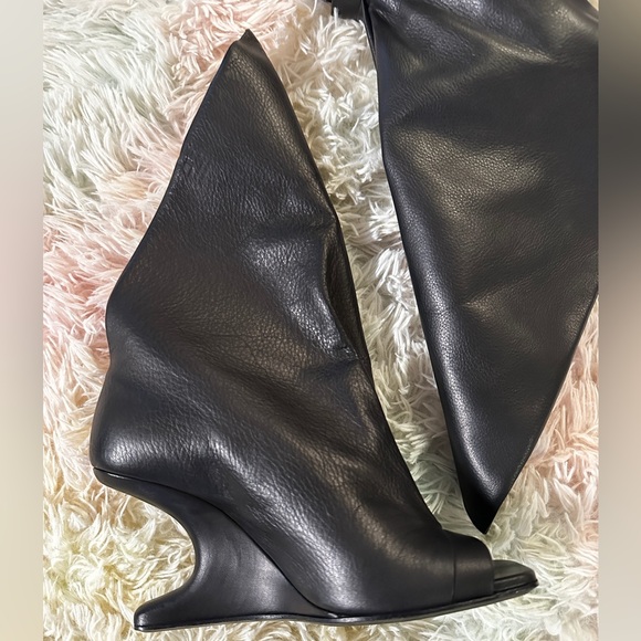 New Rick Owens Cantilever 8 Leather Strutter Sandal Boots Size 39 - Picture 4 of 12